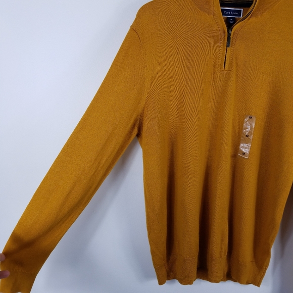 Club Room Merino Wool Quarter Zip Pullover Sweater - Picture 2 of 8